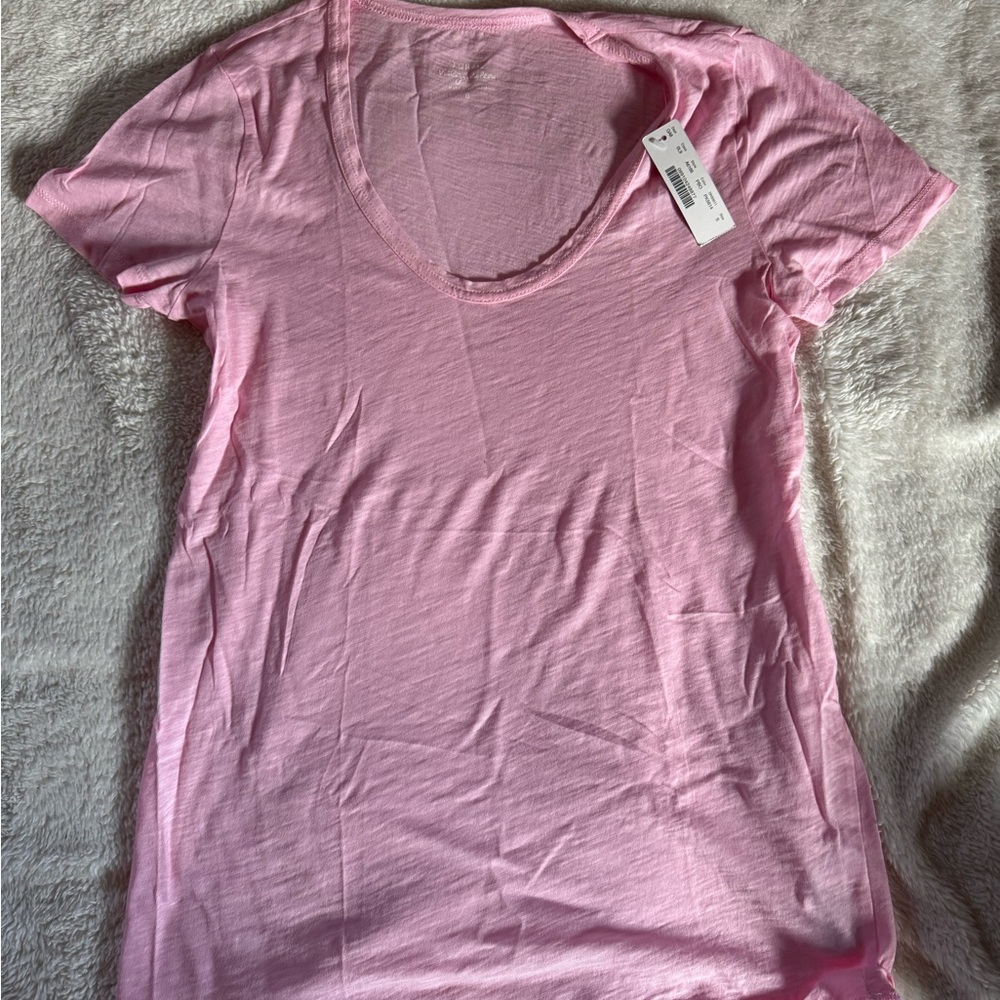 J. Crew Light Pink Scoop Neck Short Sleeve Tee